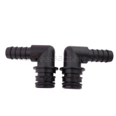 Flojet 20381017 - Snap-In Port Kit 12 mm 1/2 Inch Hose Barb 90 Degree Viton