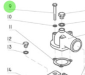 Nanni Diesel 970644113 - Hex Head Bolt M8x50 for Heat Exchanger Assemblies