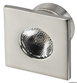 Osculati 12/24V IP67 Recess LED Square Courtesy Frontal Light 35x35 mm 316 Stainless Steel