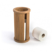 Teak Toilet Roll Holder For 3 Rolls ø16x31 cm