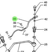 Bukh 008E8559 - Leak Oil Return Line for DV24RME, DV29RME, and DV32 Engines
