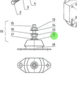 Nanni Diesel 970639203 - Low M16 Nut for Engine Mounting