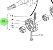 Nanni Diesel 970313438 - Main Bearing Housing Assembly for N4 Engines