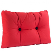 Red Cushion with Dark Blue Buttons 55x35 cm