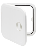 Allpa Plastic Hatch, 373x373mm, 1x Handle, 180°, White