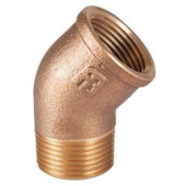 Guidi Bronze 45° Elbow M/F BSPP Pipe Fitting (Male/Female Thread)