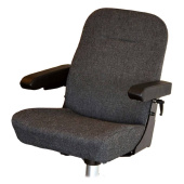 Helmsman's Seat Weber Fabric Dark Grey Without Base
