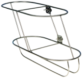 Allpa Stainless Steel Fender Basket, Oblique Model For 2 Fenders (Port), A=540mm, B=285mm (Comet 3)