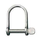 Ronstan RF640 Stainless Steel Wide D Shackle, 3/8" Pin, Coined Head