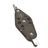 Barton N05421 - Fiddle Block Reverse Shackle with Becket Size 5 38/64mm – Plain Bearing, Ø38/64mm Sheaves, Max Rope 12mm