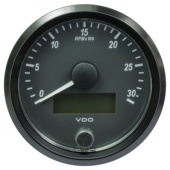 VDO A2C3832980001 - SingleViu Tachometer 3.000 RPM Black 80mm