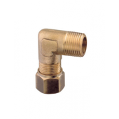 Guidi Brass 90° Elbow Fittings, Compression x Male Thread