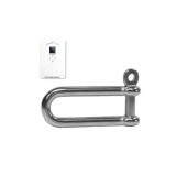 Belship 722534V - Forged Polished Stainless Steel AISI 316 Long D-Shackle With Eye Bolt 4mm Blister