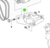 Nanni Diesel 970312729 - Alternator Mounting Bracket for T6 Series Engines