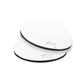 Silwy U000-030W-2 - White Metal Nano Gel Square Coasters For Magnetic Glasses, Set Of 2