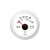 Veratron ViewLine Voltmeter 18-32V White 52 mm