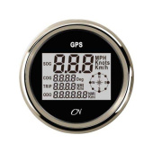 GPS Speedometer - Black Dial, Chromium Bezel, Scale 0 - 9900, Ø96 mm