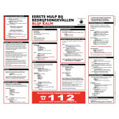 Marine First Aid Emergency Instructions Sign, Dutch, Hard Plastic, 300×390 mm, 1 mm Thick