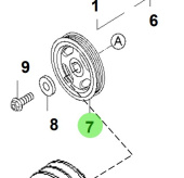 Bukh 23124-3A001 - Crankshaft Pulley Damper for S270J Engines