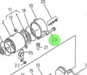 Nanni Diesel 970313100 - Starter Motor Bolt for N4 Series Engines