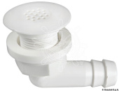 Osculati White Nylon Shower and Cockpit Drainer with Filter and 100° Elbow