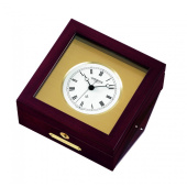 Wempe CW800005 - Ship's Clock Pro Brass - Mahogany Roman, Chronometer With Certificate