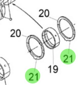 Nanni Diesel 970302913 - Crankshaft Side Metal Insert 2 +0.4 for HE and N Series Engines