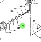 Bukh 000E4809 - Intermediate Gear Washer Set for DV36 and DV48 Engines