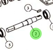 Jabsco 28207-0000 - Spare Shaft for P40 & S40 Series