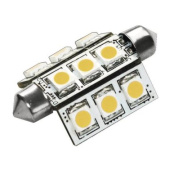 Dixplay Festoon SV8.5 8-35V 1.8W 210° - 9 Warm White LEDs - 42x25mm