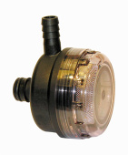 Jabsco 46400-0012 - 40 MESH Fine Filter, Pumpgard Strainer, Plug-In Port for Pump (m) x 13mm Hose Connection, 90°