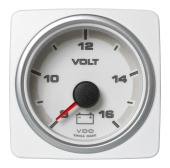 VDO A2C1338740001 - AcquaLink Voltmeter 8-16V White 52mm