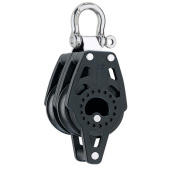 Harken HK2643 Double Fixed Carbo Air Block 40 mm with Becket for Rope 10 mm