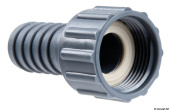 Osculati Straight Polypropylene Hose Connector with Swivel Nut and Gasket – 3/8" to 1-1/2" Thread