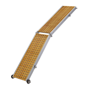 Allpa Aluminum Gangway With Wheels & Wooden Tread, 2-Piece, Carrying Capacity 160kg