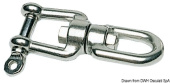 Osculati Mirror-Polished AISI 316 Stainless Steel Swivel with Eye and Shackle