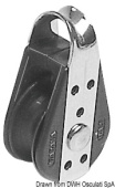 Viadana Micro Single Block with Fixed Head for 4-6 mm Rope, 22 mm Sheave