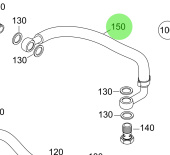 Steyr Z026006-0 - Fuel Hose Assembly for MO306H165, MO286H43, MO156K25, MO126K25 Engines