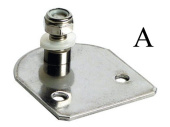 Gas Spring Flat Fastening Plate with 8-mm Threaded Pin