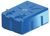 Osculati Rectangular Polyethylene Fuel Tanks for Petrol 58–180 L, ISO 21487, Vent Ø16 mm
