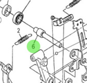 Nanni Diesel 970313444 - Fork Lever Shaft for Speed Regulator and Governor