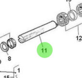 Nanni Diesel 970307734 - Sea Water Pump Shaft for HE and N Series Engines