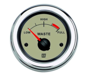 Vetus WASTN - Waste Water Level Gauge, Cream, 12/24V, Cut-out Size Ø 52 mm (excl. Sensor)