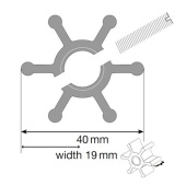 Johnson Pump 09-808B-1 - 6 Blade F35 Pump Impeller MC97 EPDM
