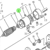 Nanni Diesel 970313089 - Starter Motor Yoke Assembly for N4 Series Engines