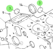 Nanni Diesel 970314253 - Sealing Cap for Engine Block and Cylinder Head