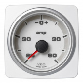 VDO A2C1338540001 - AcquaLink - 52mm White Ammeter 60A - 12-24V