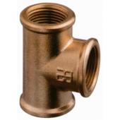Guidi Bronze Equal Tee F/F/F BSPP Pipe Fitting (Female/Female/Female Thread)