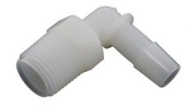 Flojet 91010005 - Fitting 3/8" NPT Male Thread X 12,5mm (1/2") Hose Connection, 90° Elbow
