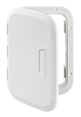 Allpa Plastic Hatch, 290x190mm, 180°, White